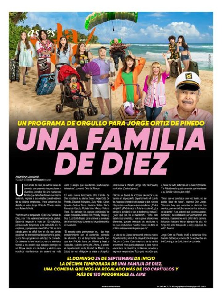 Jorge Ortiz De Pinedo's Children In Entertainment