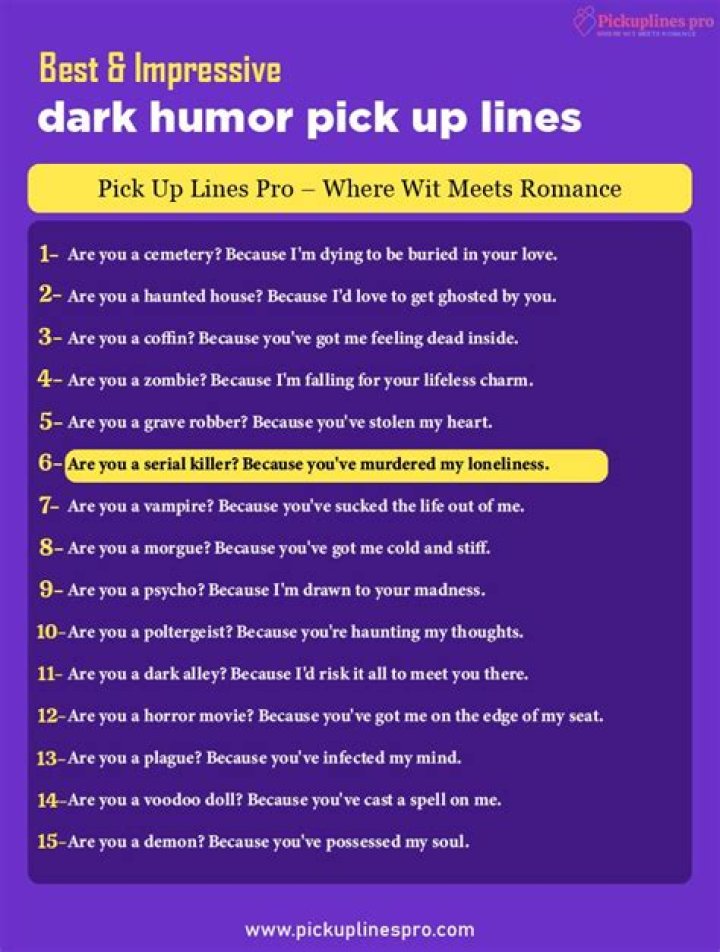 Unleash The Power Of Dark Humor: Discover Irresistible Pickup Lines