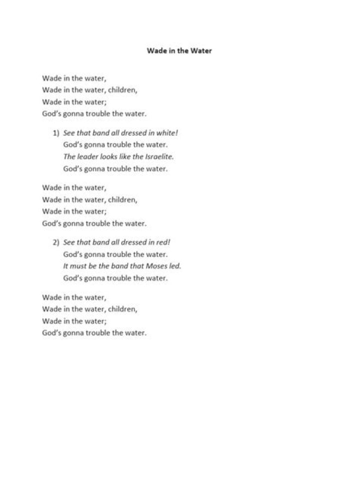Wade in the water lyrics |